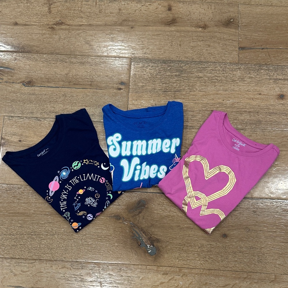 Trio of Girls T-shirts Size 7/8